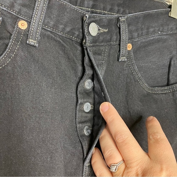 Levi’s black 501 jeans red tab size 33 x 32 - Picture 3 of 8